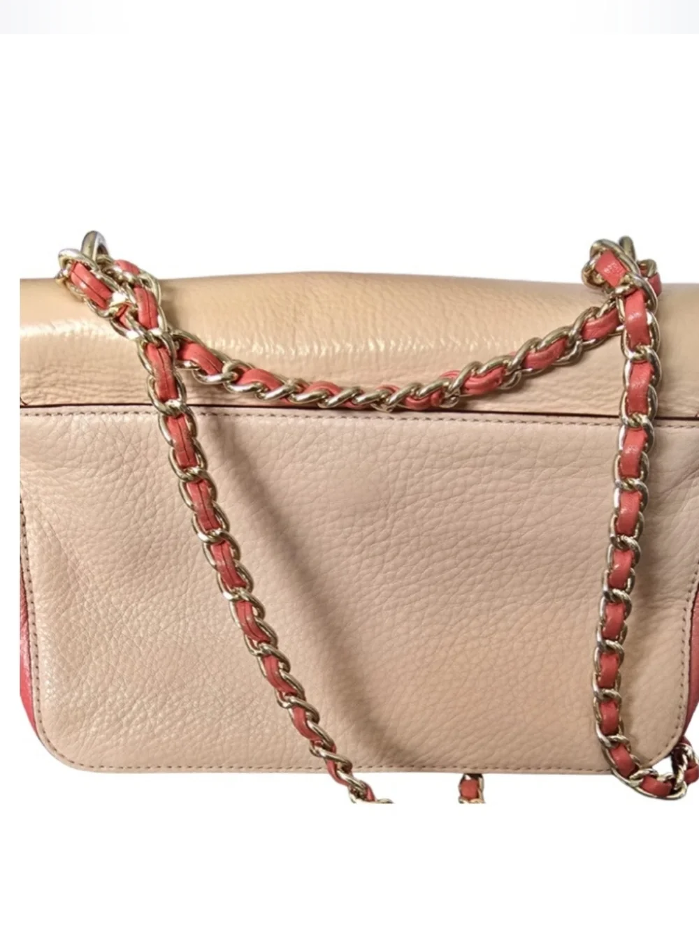 TORY BURCH Dégradé Mercer Adjustable Shoulder Bag Gradient Pink Red Gold Chain